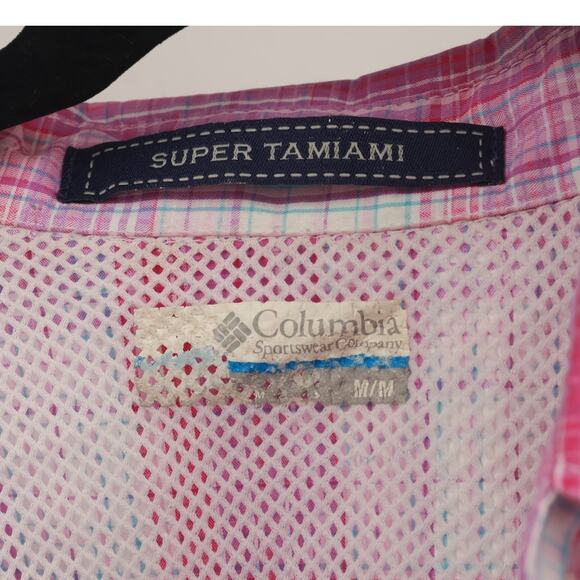 Columbia Women's Super Tamiami Button-Up Fishing Shirt Long Sleeve Size M Pink - Picture 4 of 7